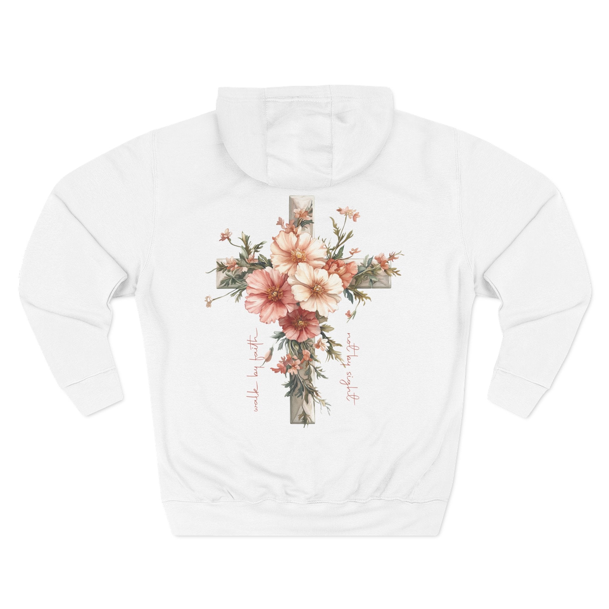 Jesus Is the Light Floral Cross Hoodie — Christian Faith Graphic Hoodie