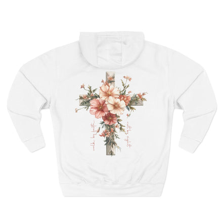 Jesus Is the Light Floral Cross Hoodie — Christian Faith Graphic Hoodie