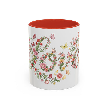 Floral Love Accent Coffee Mug — Butterfly Garden 11/15oz