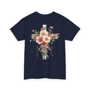Jesus Is the Light T-Shirt — Floral Cross Christian Tee