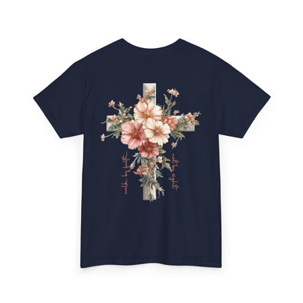 Jesus Is the Light T-Shirt — Floral Cross Christian Tee