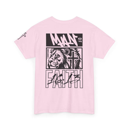 Men's Motivational "Man of Faith" - Heavy Cotton Tee