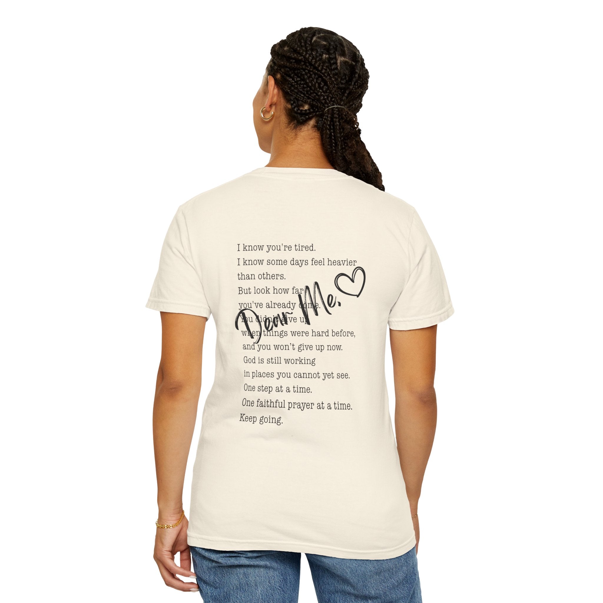 Encouraging Note T-Shirt — 'Never Give Up' Inspirational Tee