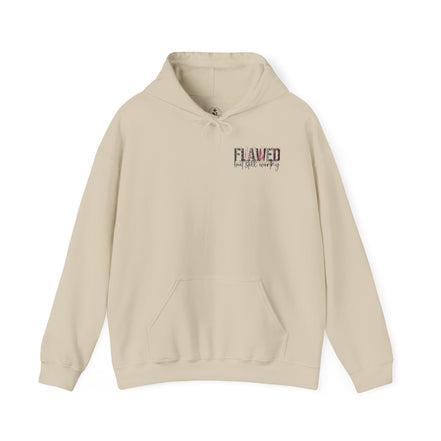 Flawed But Still Worthy Hoodie — Inspirational Women's Graphic Hoodie