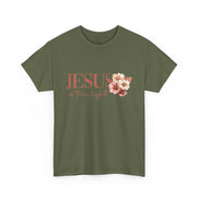 Jesus Is the Light T-Shirt — Floral Cross Christian Tee