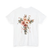 Jesus Is the Light T-Shirt — Floral Cross Christian Tee