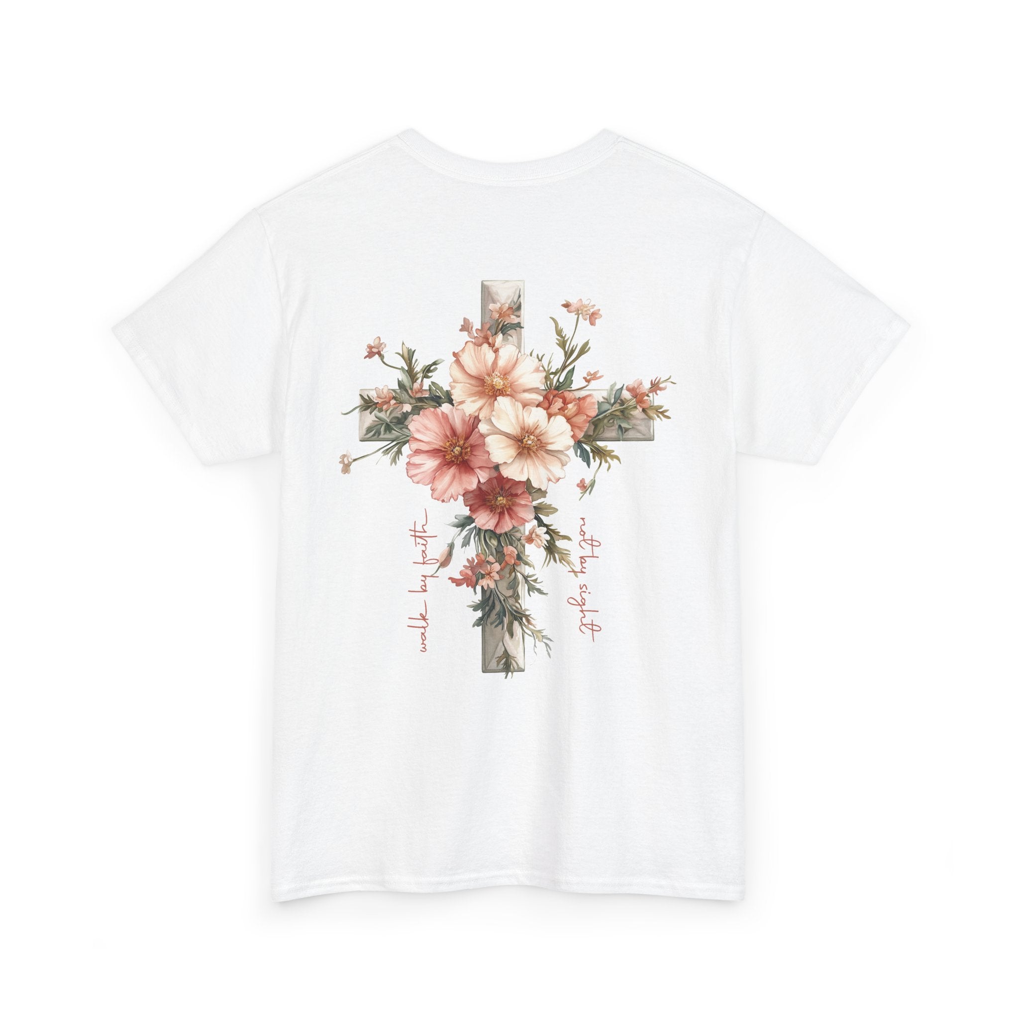 Jesus Is the Light T-Shirt — Floral Cross Christian Tee