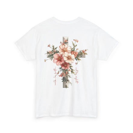 Jesus Is the Light T-Shirt — Floral Cross Christian Tee