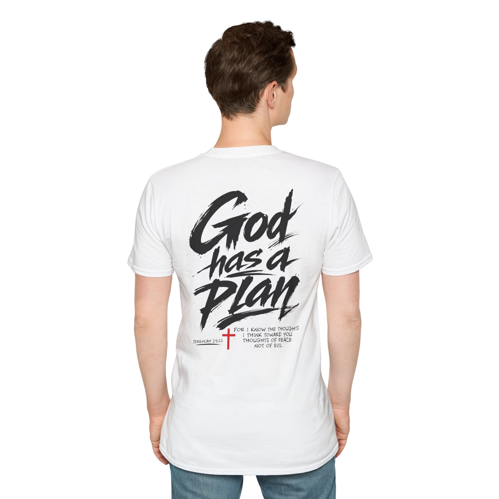 Men's God Has a Plan T-Shirt — Christian Faith Inspirational Tee