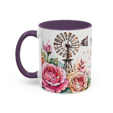 Inspirational Floral Accent Coffee Mug — “Your Story Is Still Being Written”
