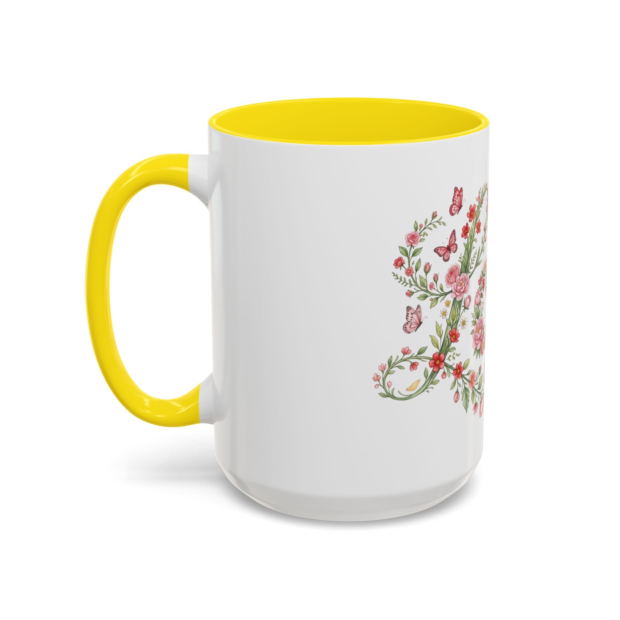 Floral Love Accent Coffee Mug — Butterfly Garden 11/15oz
