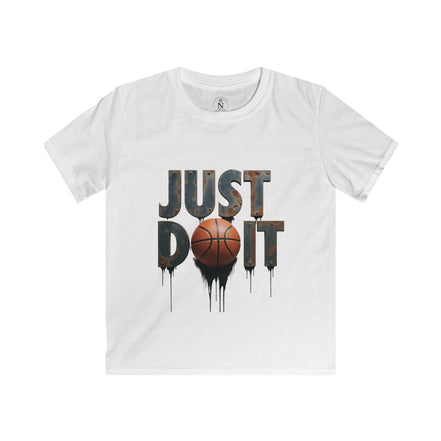 Kids 'Just Do It' Basketball Tee — Youth Sports Graphic T-Shirt