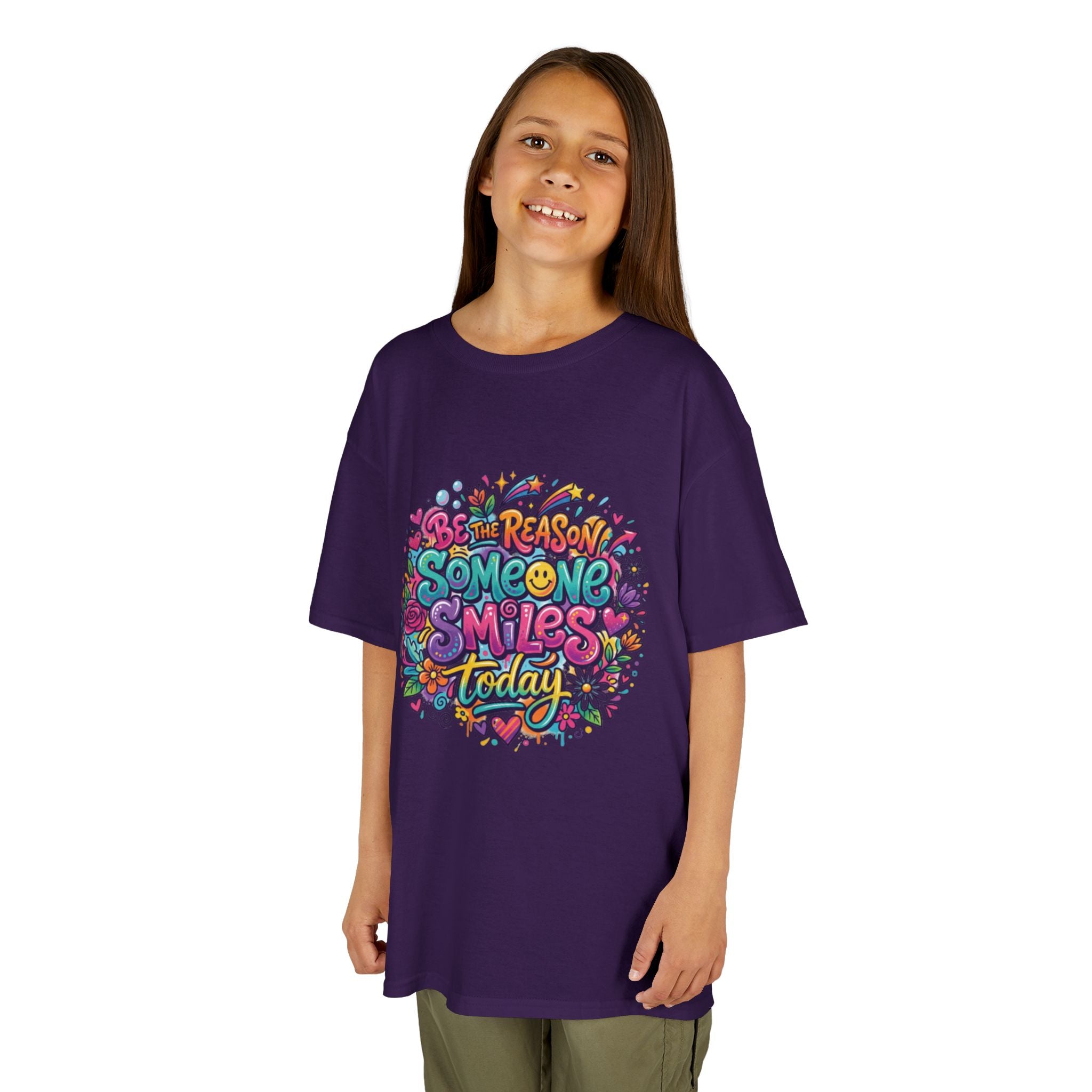 Be the Reason Someone Smiles Today - Kids Heavy Cotton™ Tee