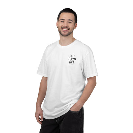Men's No Days Off T-Shirt — "Outwork Your Limits" Motivational Gym Tee