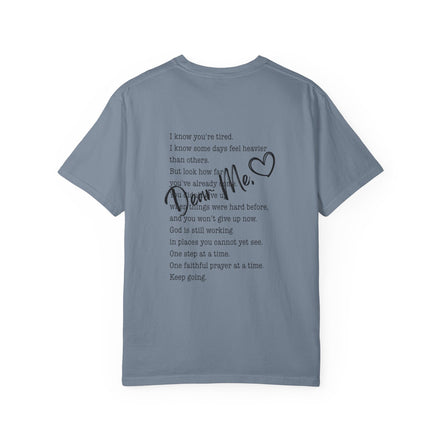 Encouraging Note T-Shirt — 'Never Give Up' Inspirational Tee