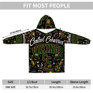 Football Inspired - Central Cabarrus Vikings - Adult blanket hoodie