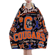 Cheer Inspired - J.C. Carson Cougars - Adult Blanket Hoodie