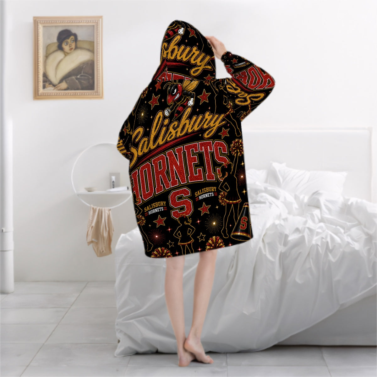 Cheer Inspired - Salisbury Hornets - Adult Blanket Hoodie