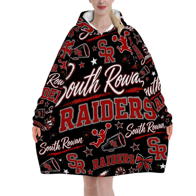 Cheer Inspired - South Rowan Raiders - Adult Blanket Hoodie