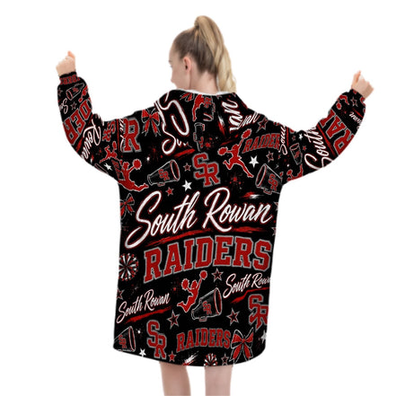 Cheer Inspired - South Rowan Raiders - Adult Blanket Hoodie