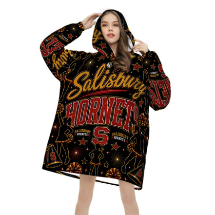 Cheer Inspired - Salisbury Hornets - Adult Blanket Hoodie