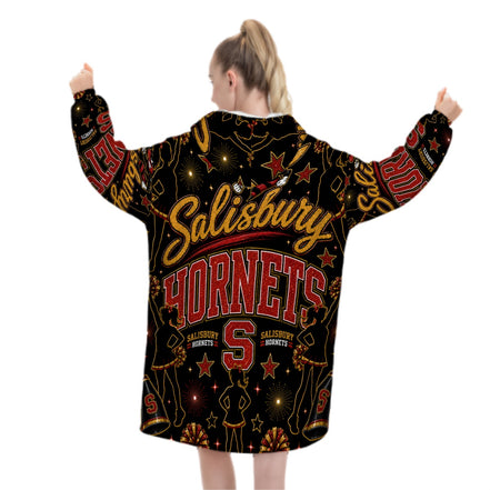 Cheer Inspired - Salisbury Hornets - Adult Blanket Hoodie