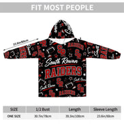 Football Inspired - South Rowan Raiders - Adult Blanket Hoodie